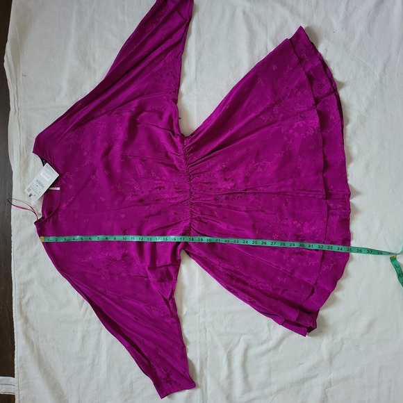 Zara Satin effect Jacquard Dress L - Picture 9 of 11